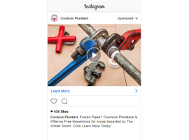 instagram plumber ad