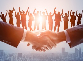business network concept group of people shaking hands customer picture