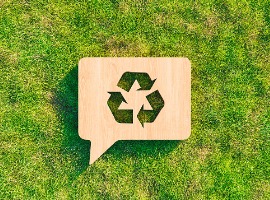 recycling symbol on grass picture