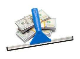 squeegee with cash picture