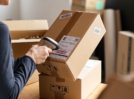 scanning parcel barcode before shipment