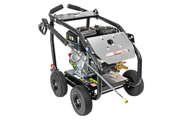 metallic and black Simpson 65208 4400 PSI 4.0 GPM Direct Drive Medium Roll Cage Professional Gas Pressure Washer