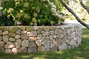 Mix rock sizes retaining wall designs