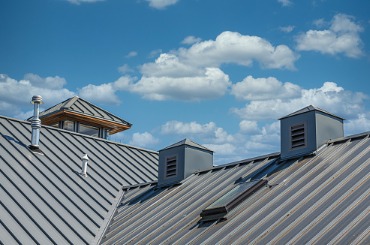 metal roof under blue sky picture