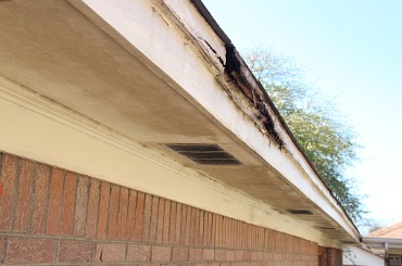 rotted wood house eaves picture