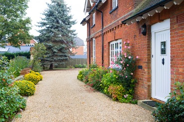 english country house garden and driveway uk picture