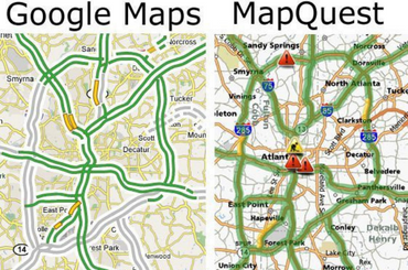 google maps mapquest