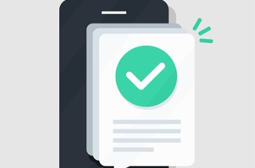 mobile phone and checkmark notification vector
